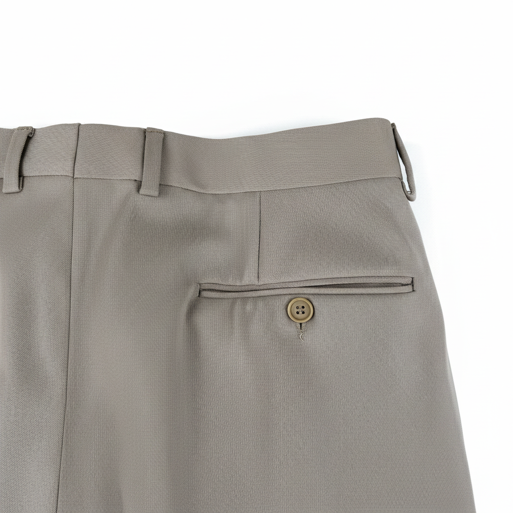 Giorgio Reggiani pantalone tortora — dettaglio tessuto — IlBotteghino