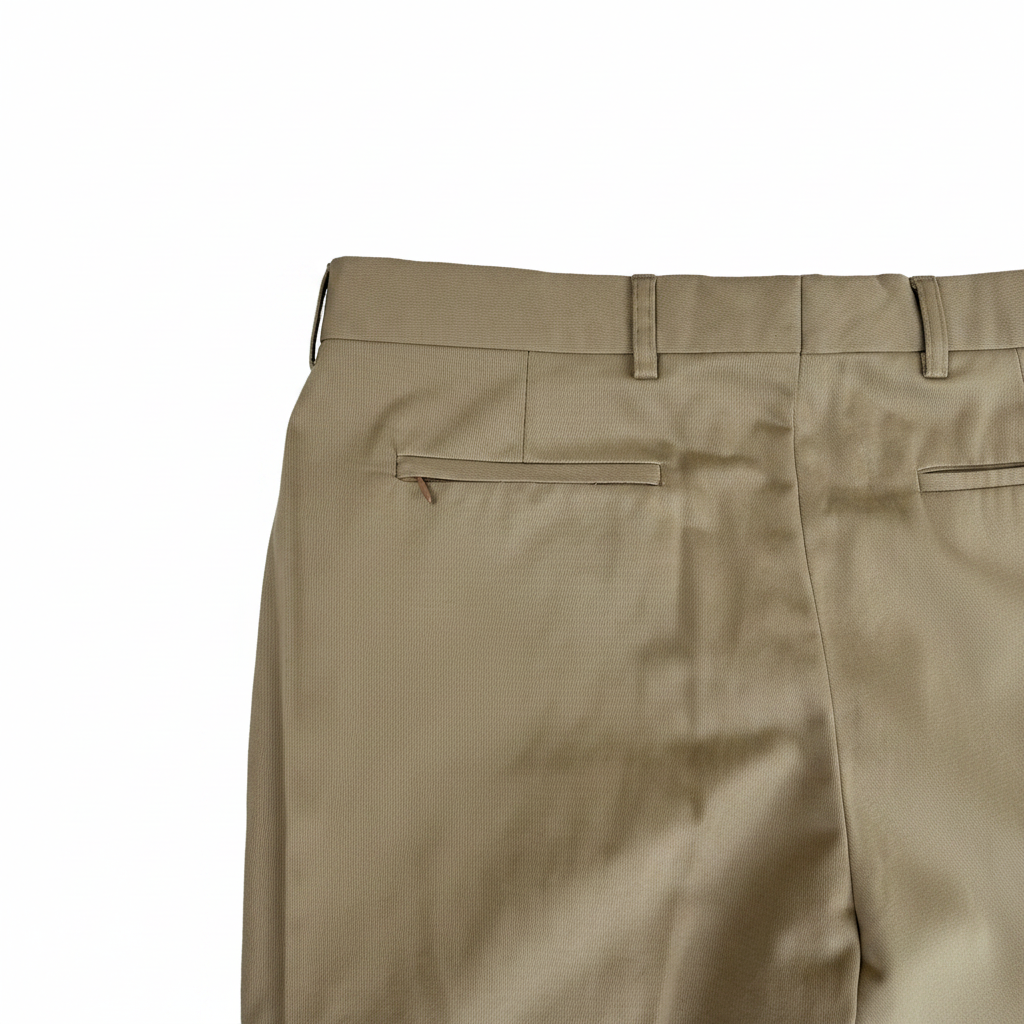 Aquascutum pantalone beige — dettaglio tessuto — IlBotteghino