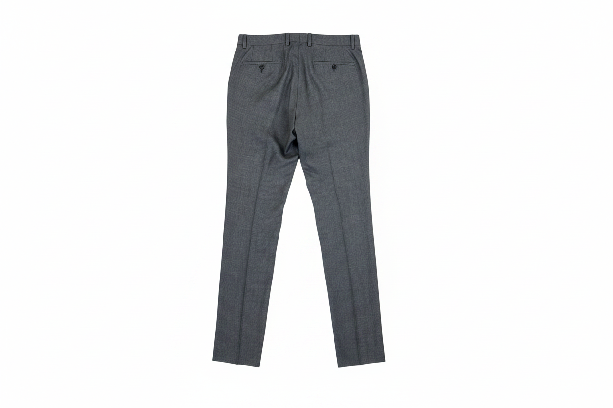 Angelico pantalone grigio chiaro — lana vergine — IlBotteghino