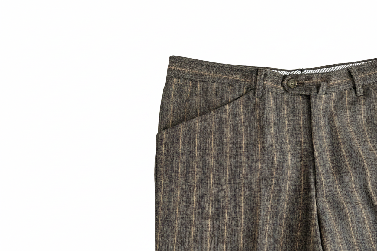 Tiziano pantalone gessato — dettaglio fantasia — IlBotteghino