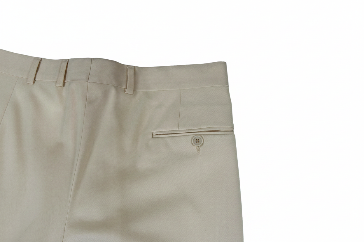Giorgio Reggiani pantalone panna — dettaglio tessuto — IlBotteghino