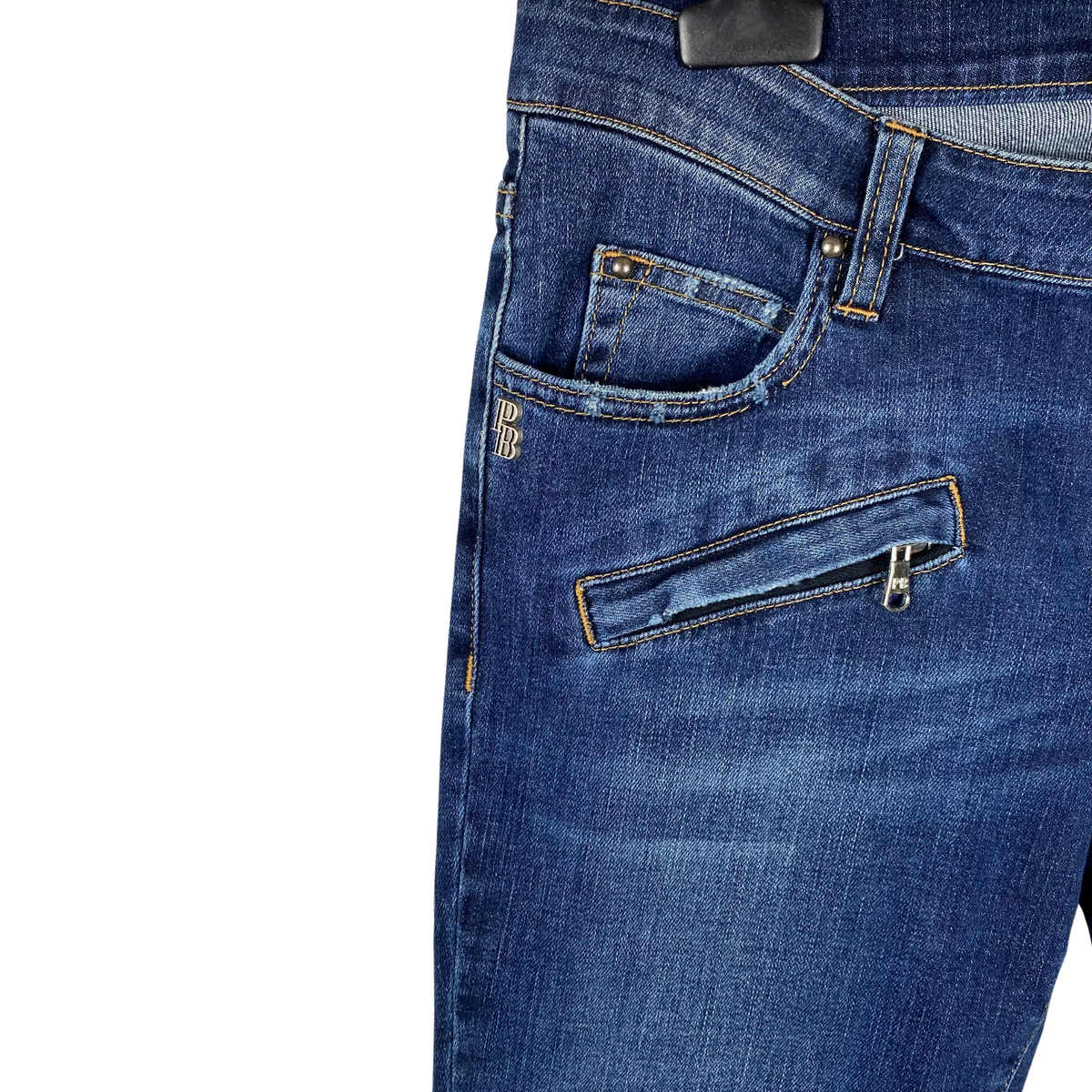 Jeans Pierre Balmain slim blu da donna, vista posteriore
