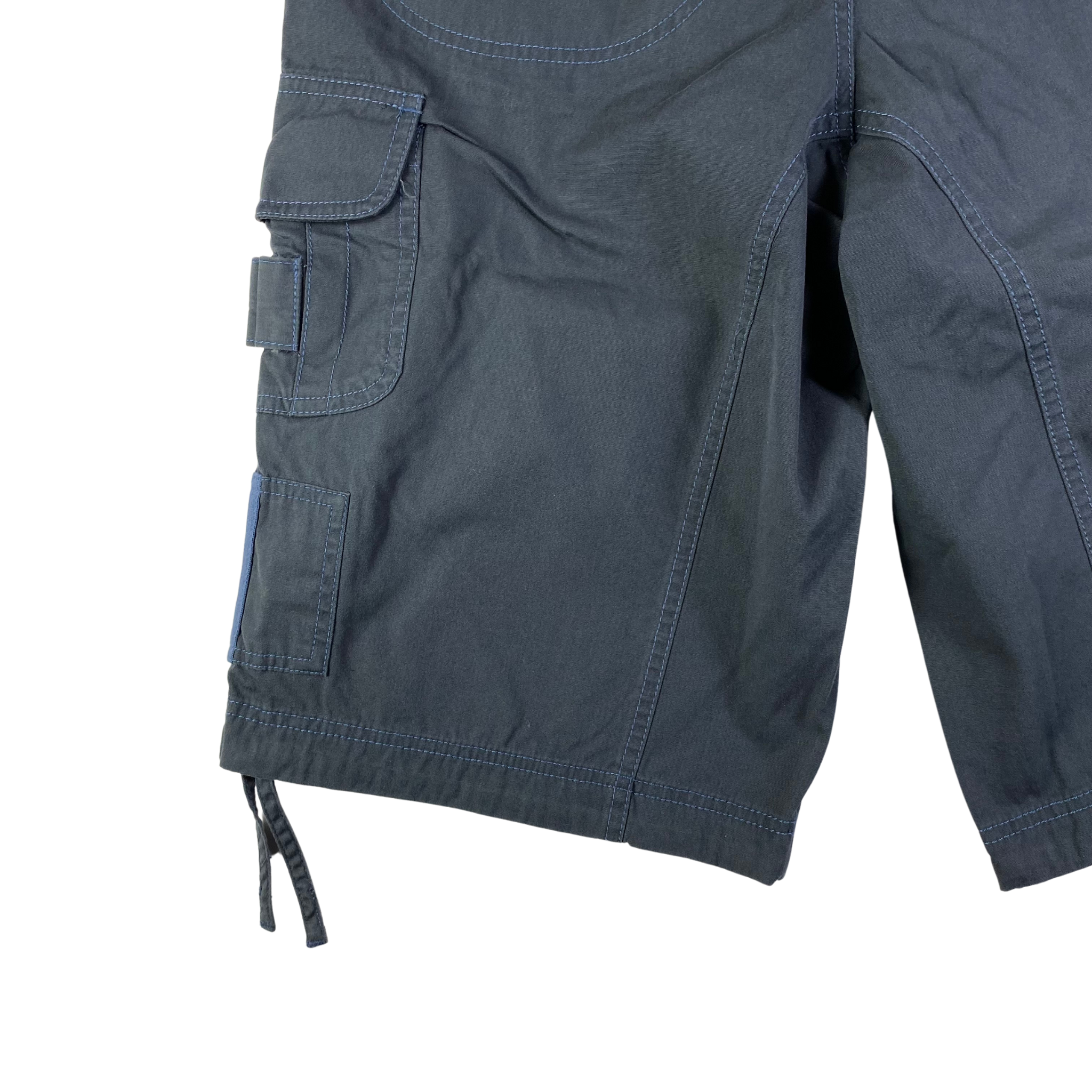 Adidas pantaloncini cargo blu scuro — streetwear d'archivio — IlBotteghino