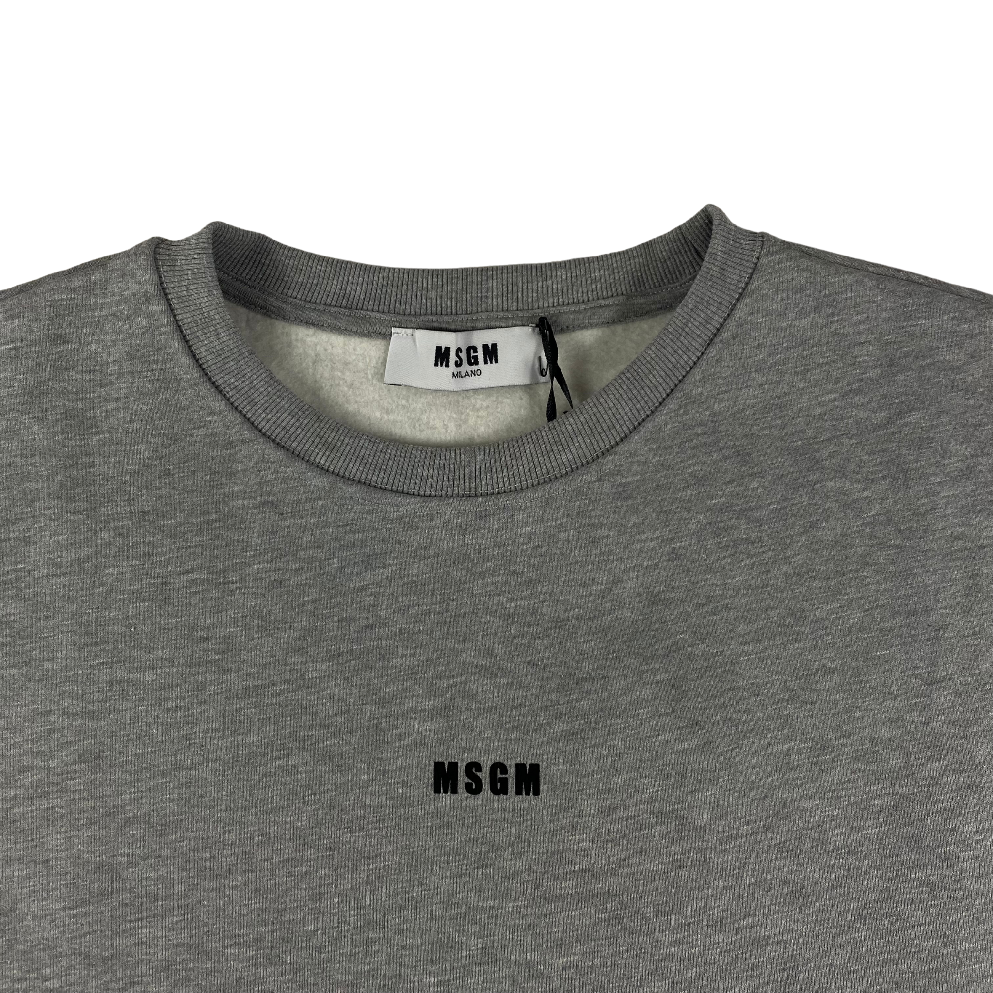 MSGM Milano felpa grigia — moda italiana d'archivio — IlBotteghino