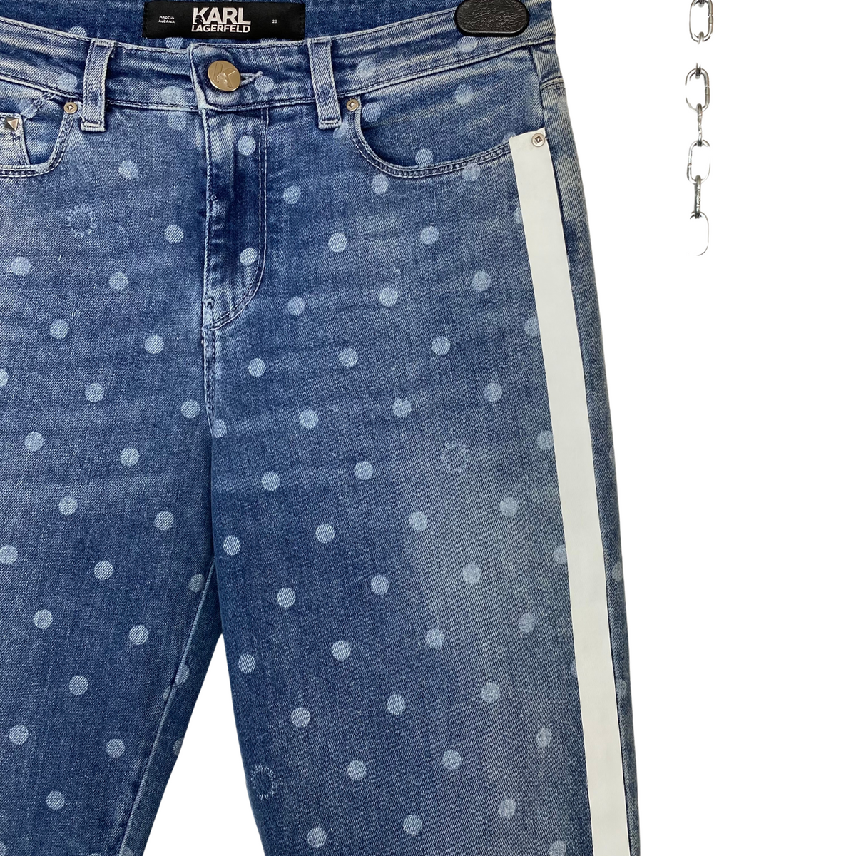 Jeans Karl Lagerfeld con fantasia da donna, vista posteriore