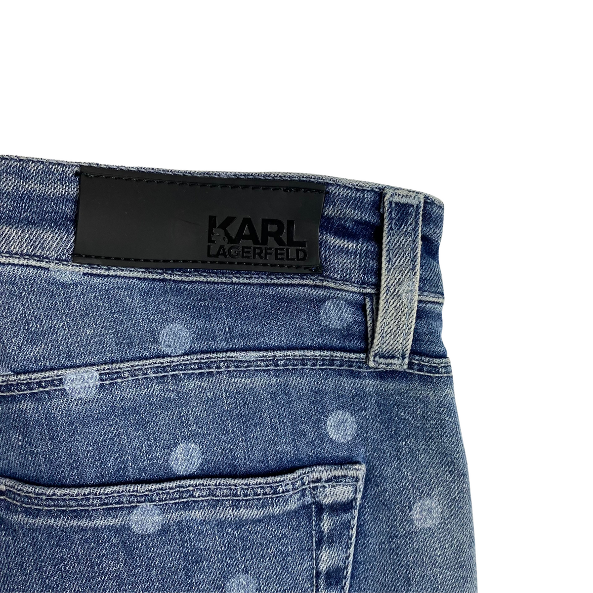 Jeans Karl Lagerfeld con fantasia da donna, etichetta e composizione