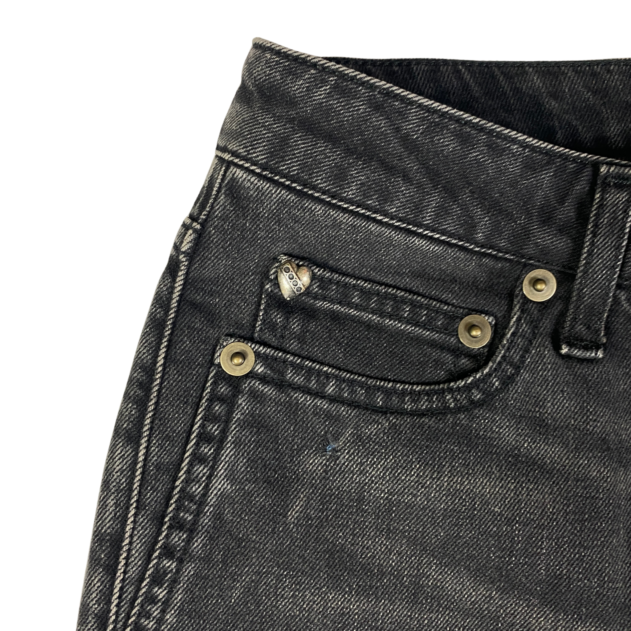 Saint Laurent jeans nero sbiadito — moda d'archivio — IlBotteghino