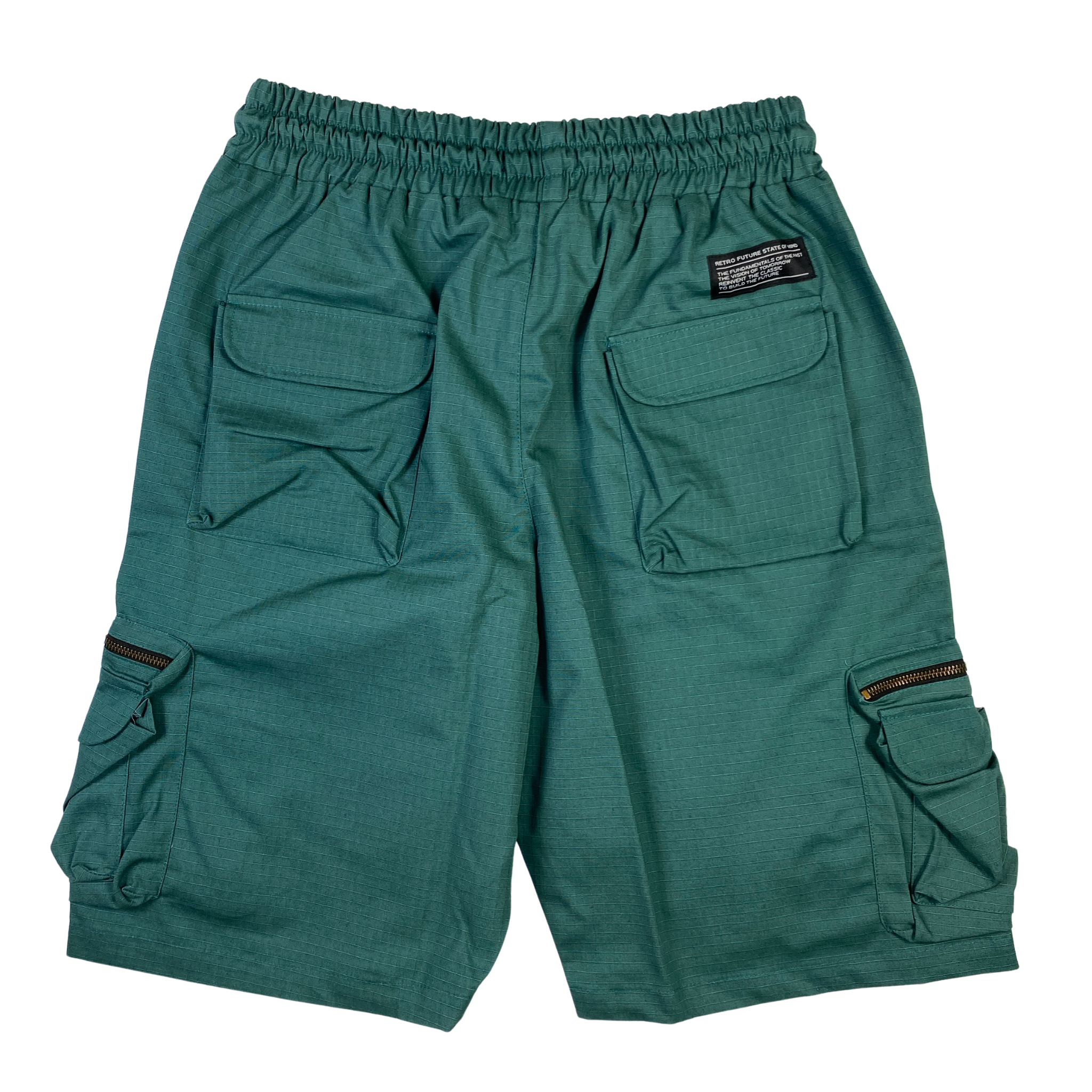 State of Mind short cargo verde acqua — streetwear d'archivio — IlBotteghino