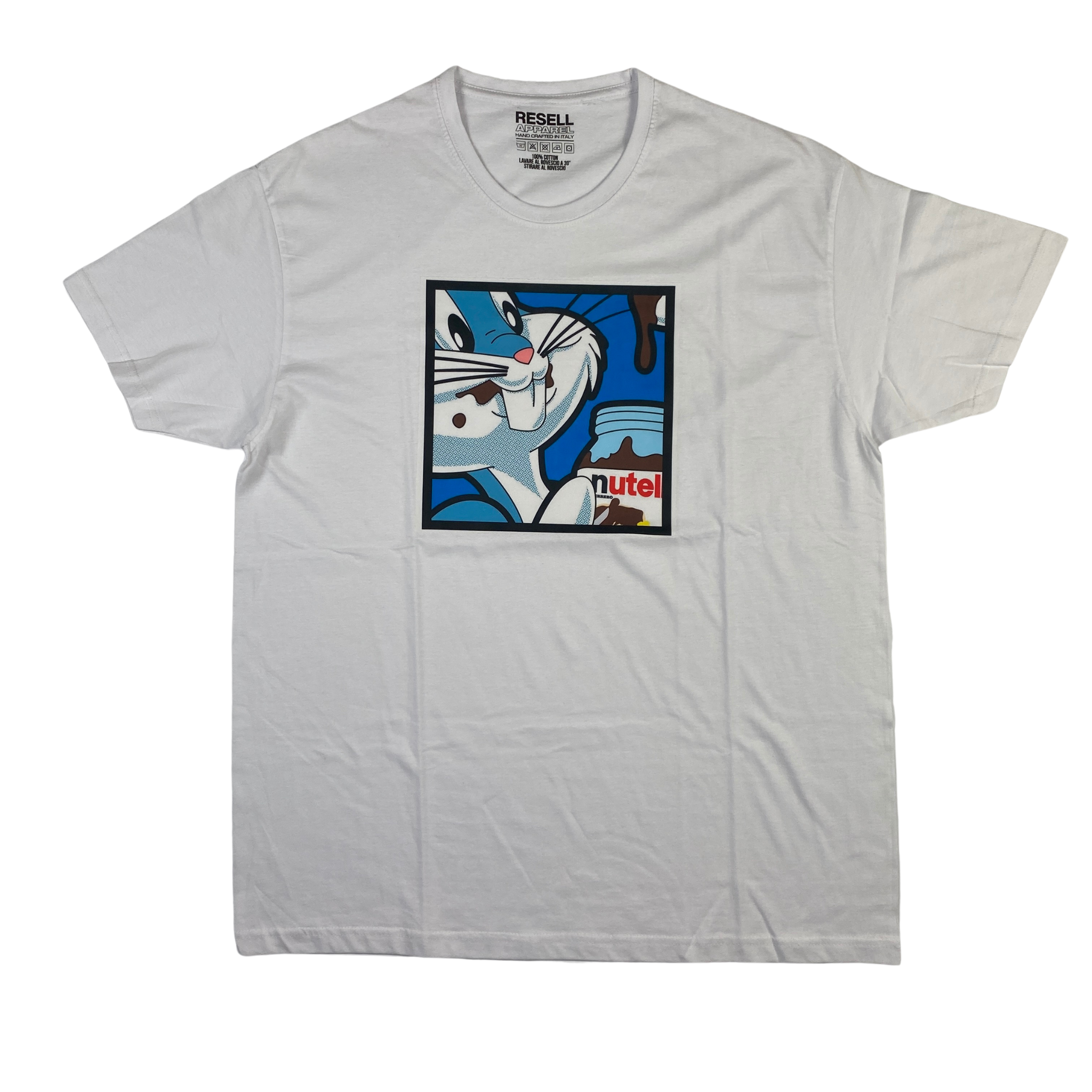 T-shirt Resell bianca Bugs Bunny Nutella, taglia XXL — IlBotteghino