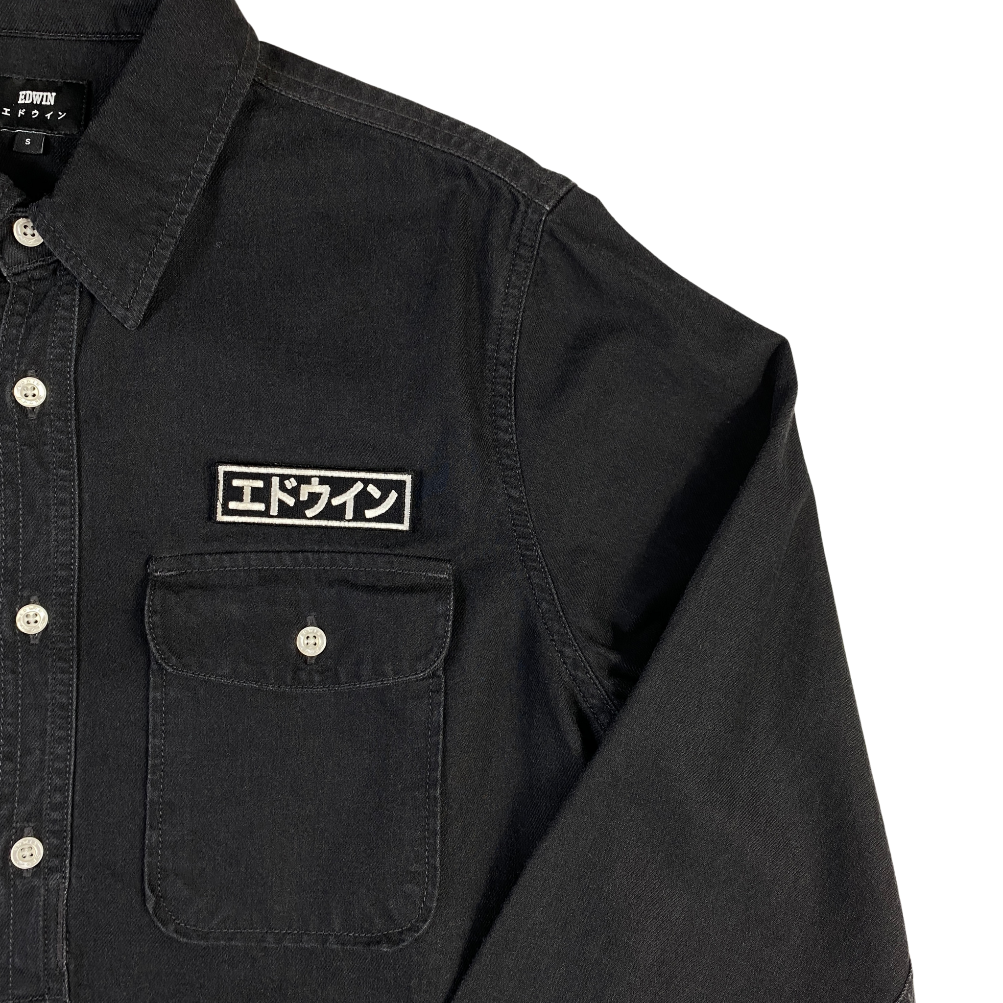 Edwin camicia nera — streetwear d'archivio — IlBotteghino