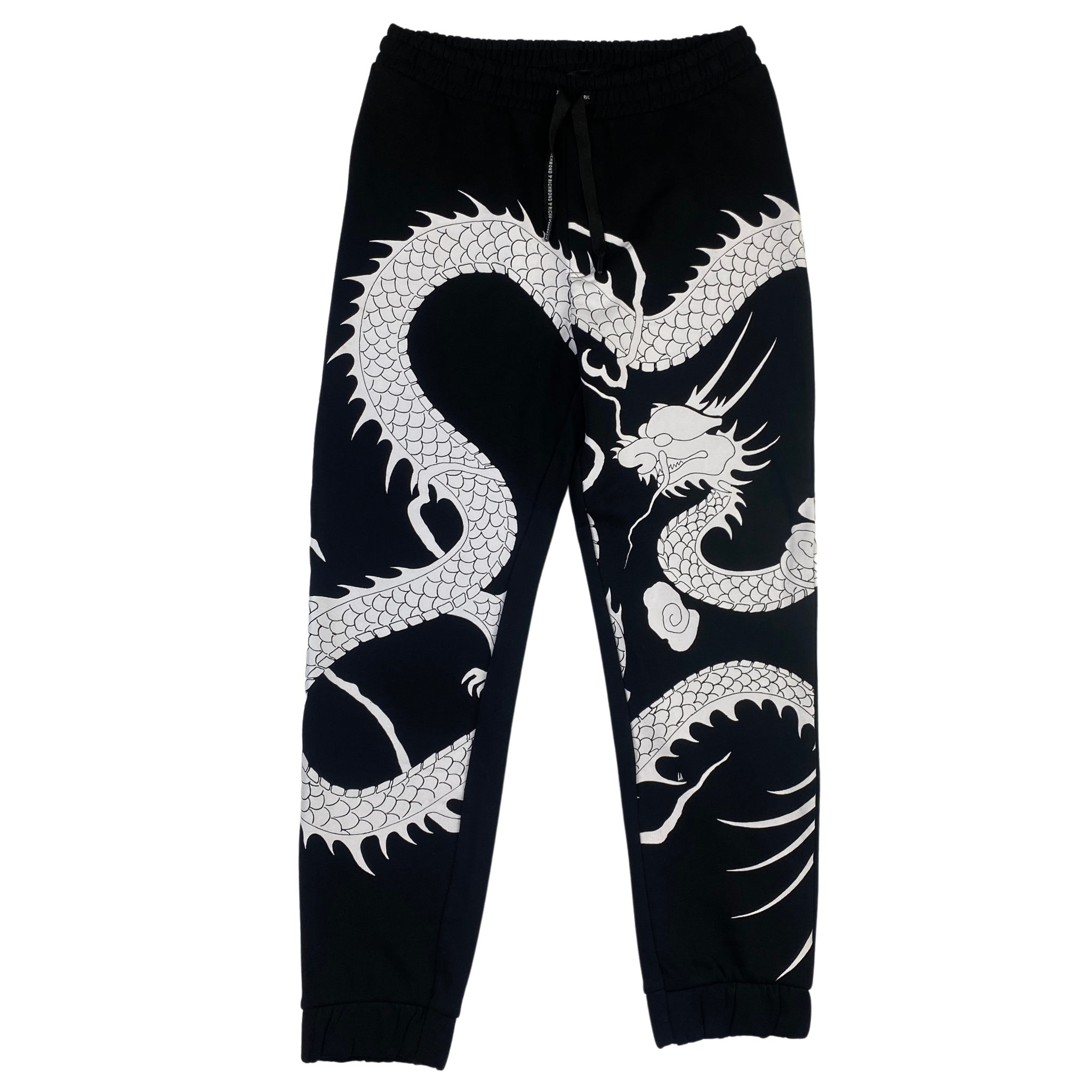 Pantalone tuta Richmond nero fantasia drago, taglia XL — IlBotteghino