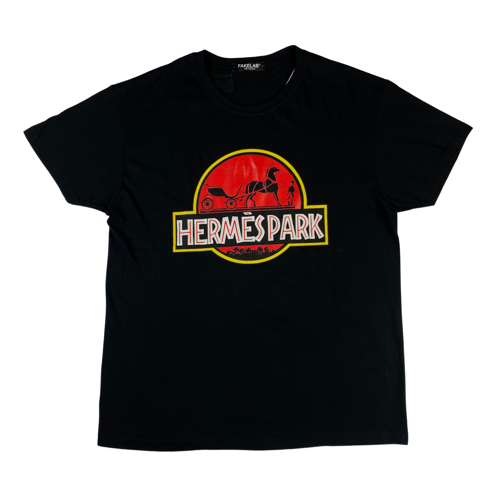T-shirt Fake Lab nera Hermes Park, taglia L — IlBotteghino