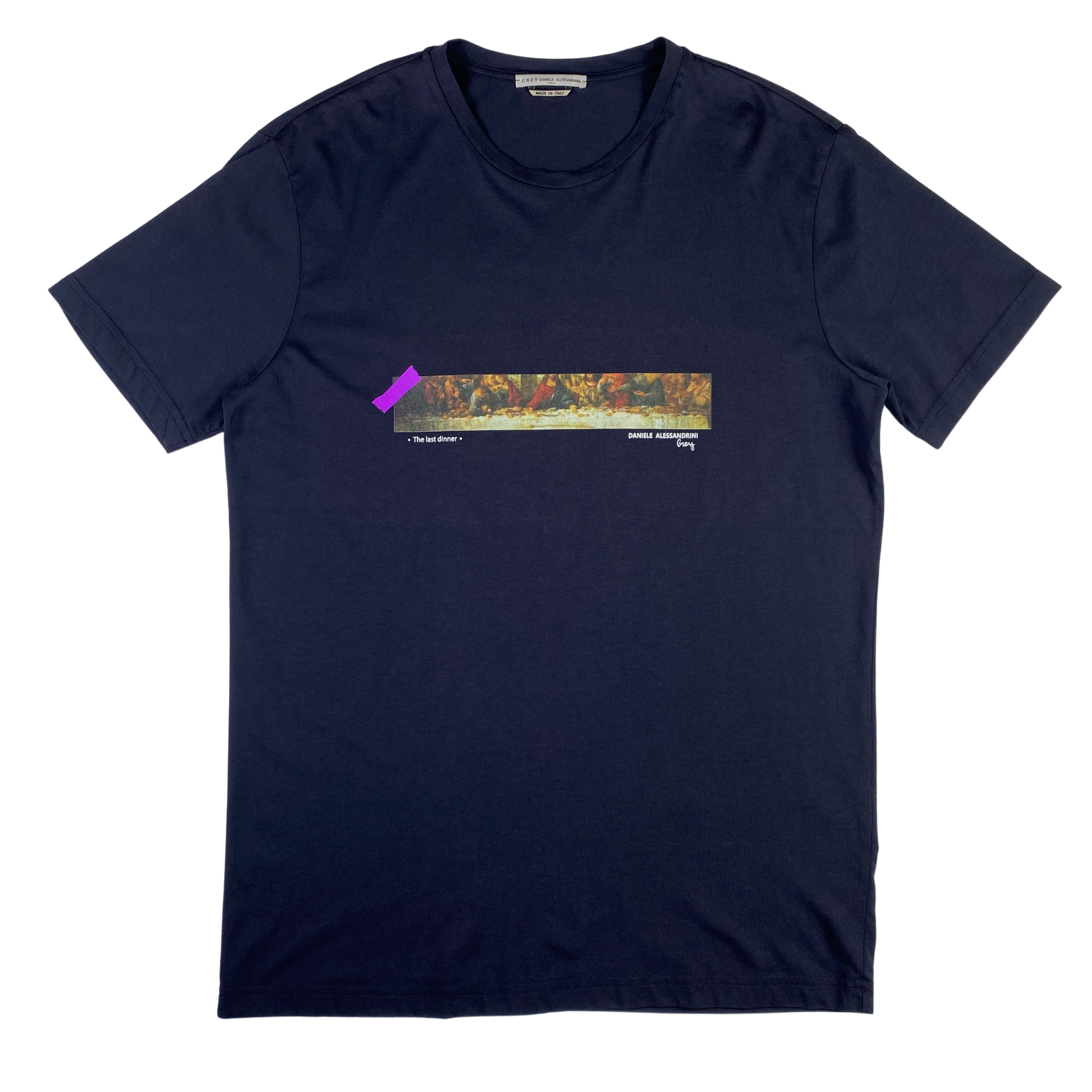 T-shirt Daniele Alessandrini blu Ultima Cena, taglia L — IlBotteghino
