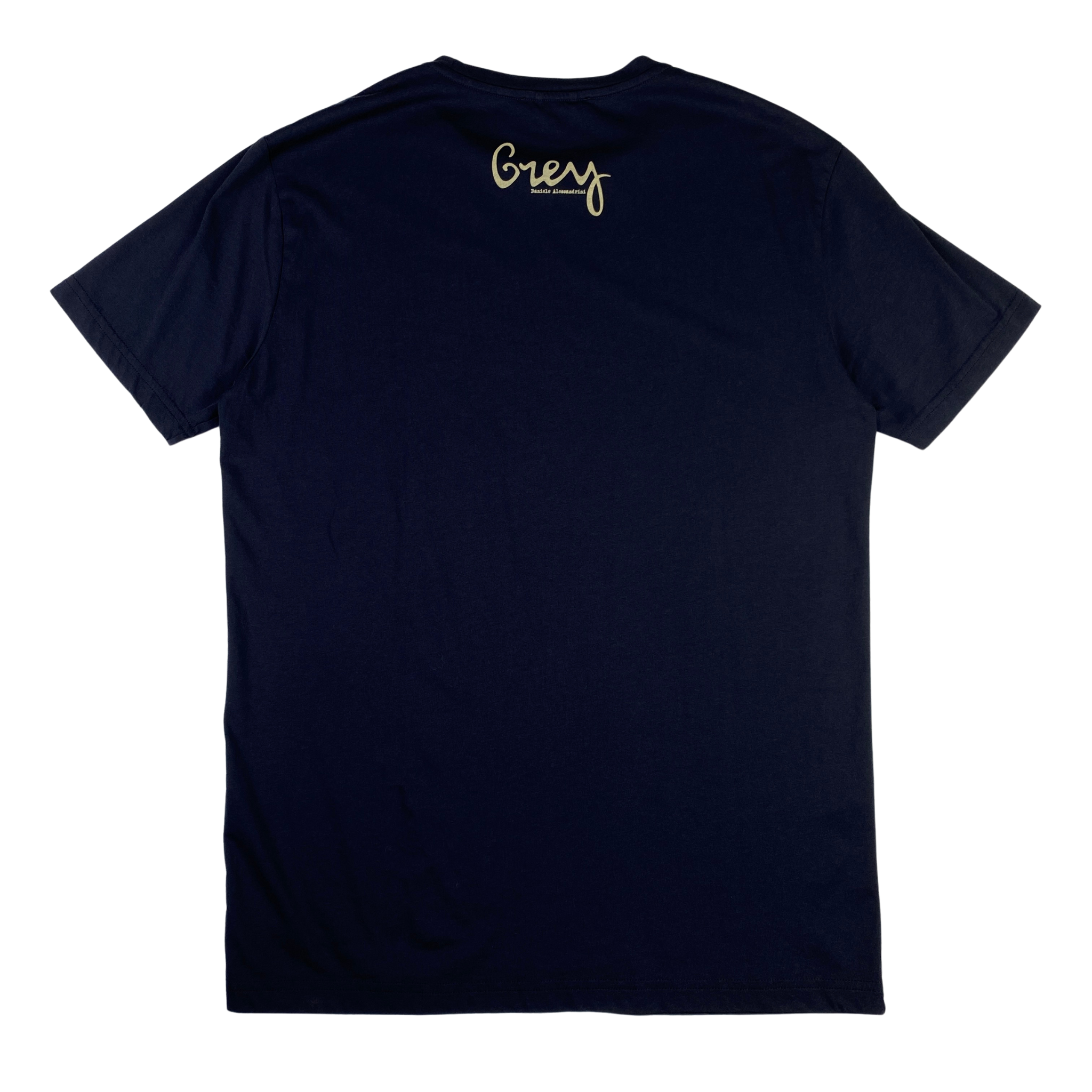 Daniele Alessandrini t-shirt blu — pezzo unico d'archivio — IlBotteghino
