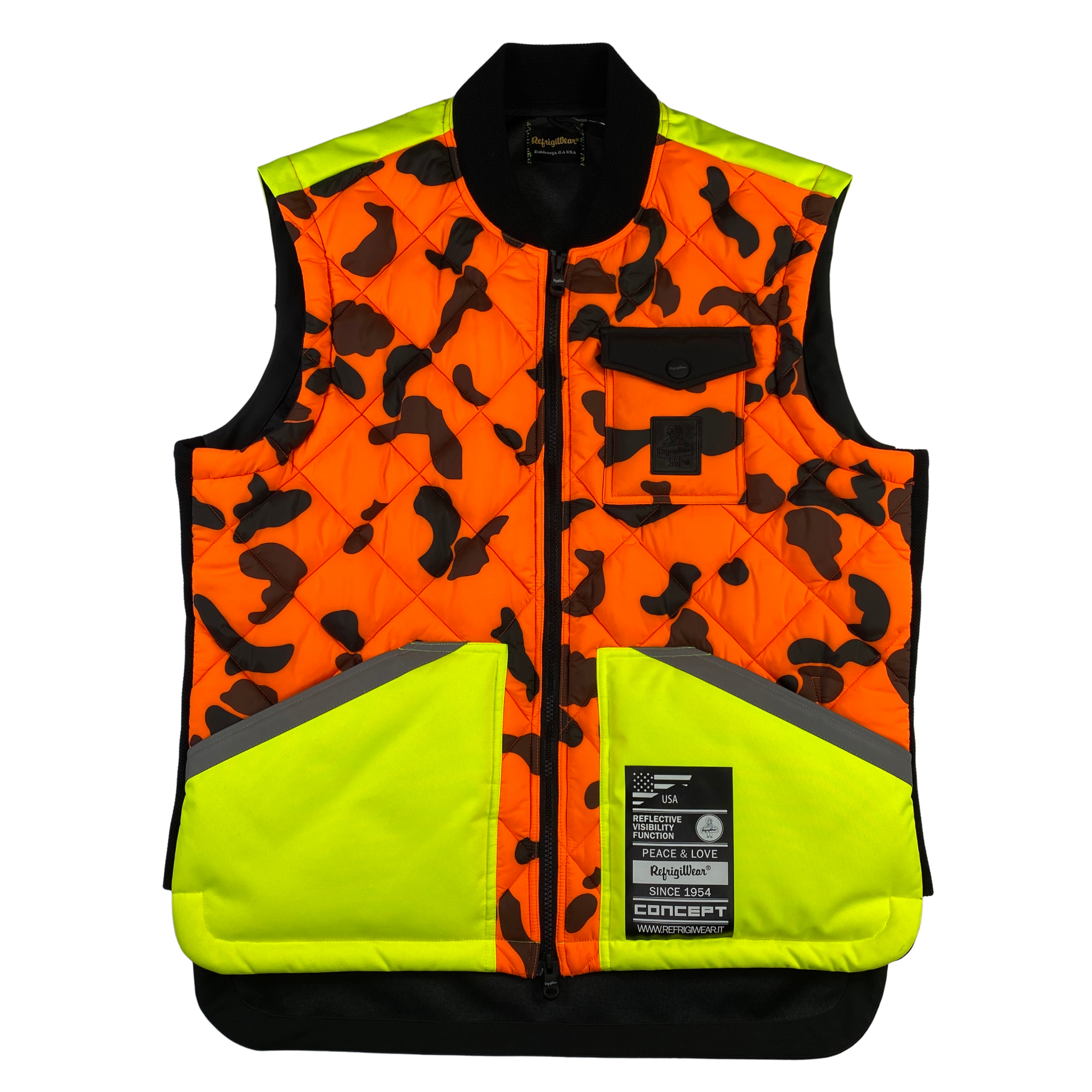 Giubbino smanicato Refrigiwear arancione/giallo fluo, taglie L e XL — IlBotteghino