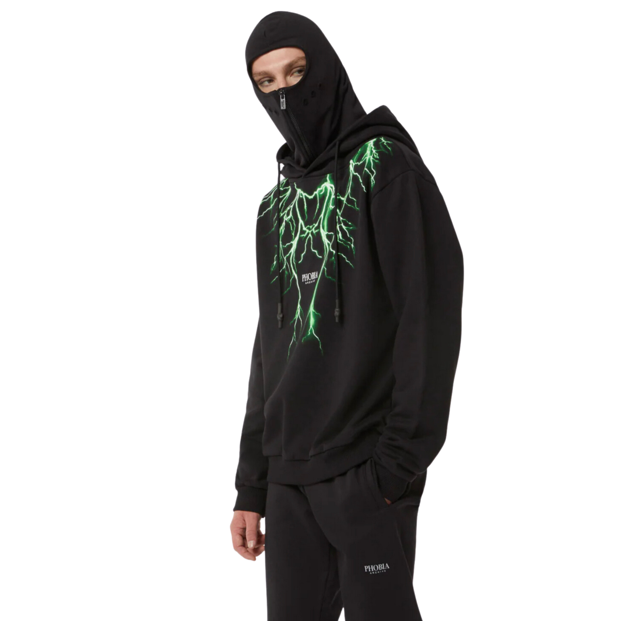 Phobia felpa balaclava — streetwear tecnico d'archivio — IlBotteghino