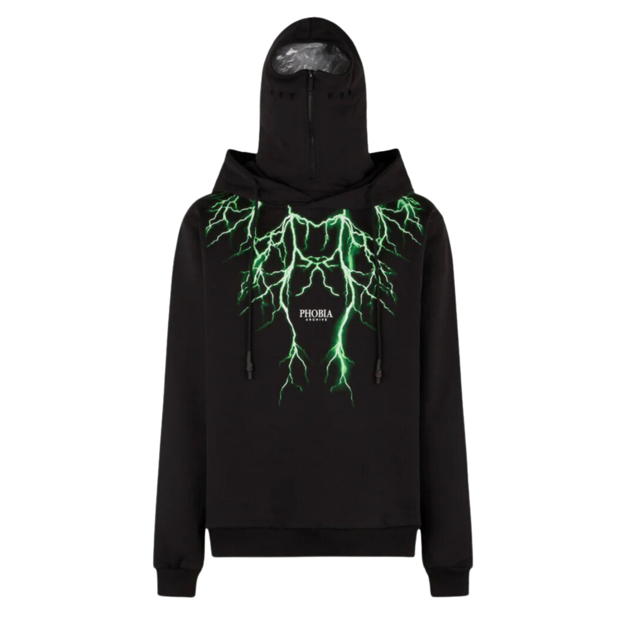 Felpa Phobia Balaclava verde, taglie S, L, XL — IlBotteghino