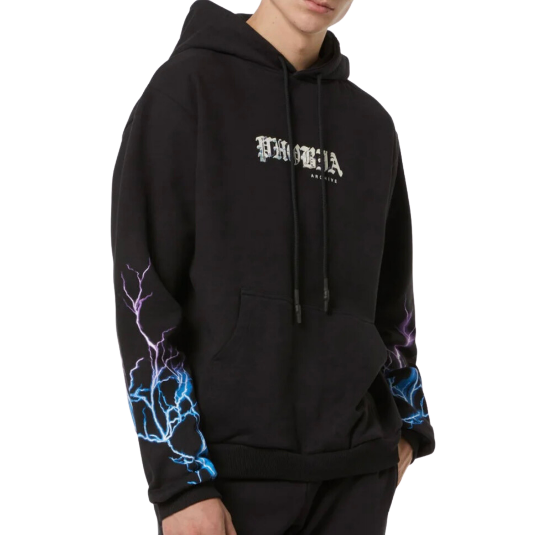 Phobia felpa fulmini — archivio moda streetwear — IlBotteghino