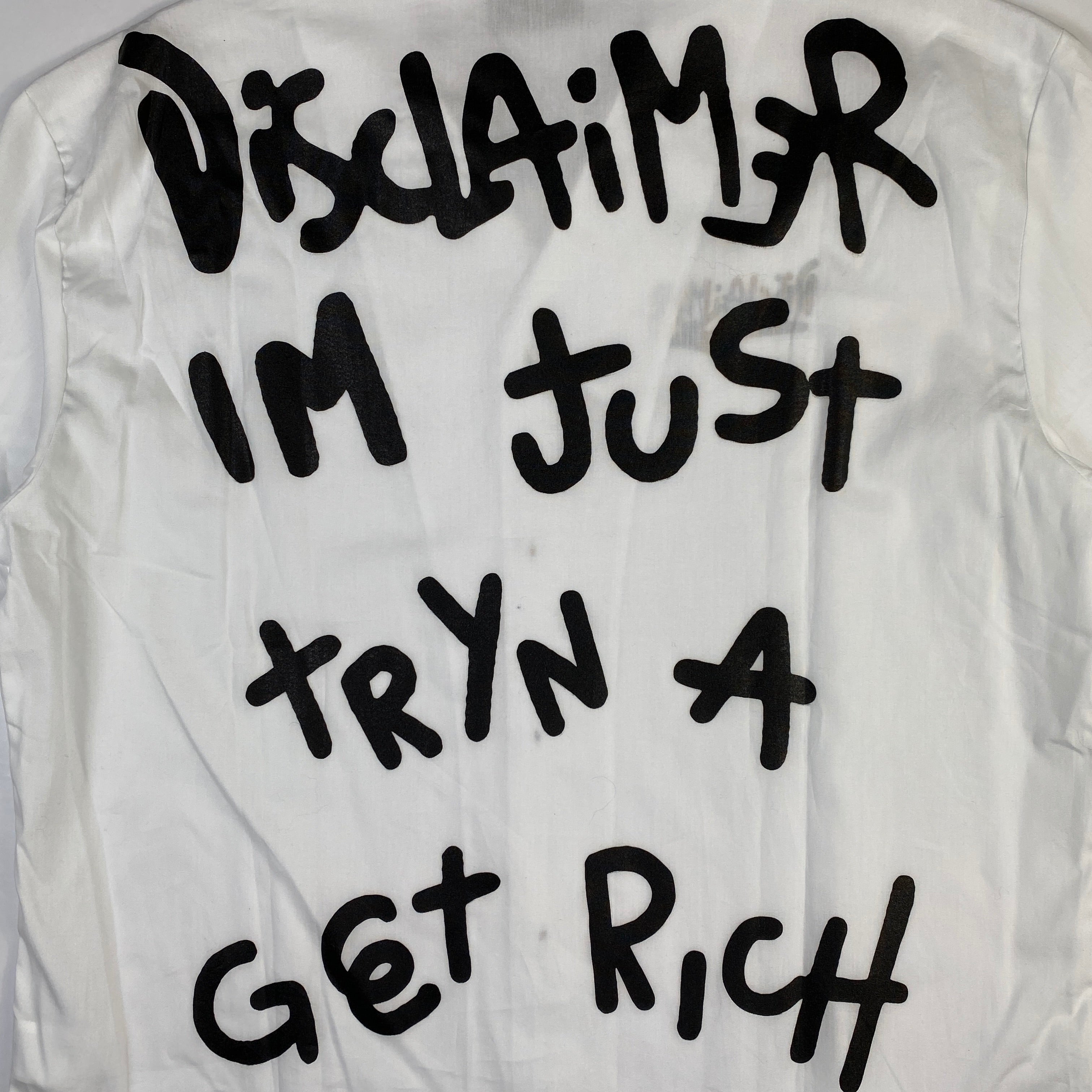 Disclaimer camicia bianca — streetwear d'archivio — IlBotteghino