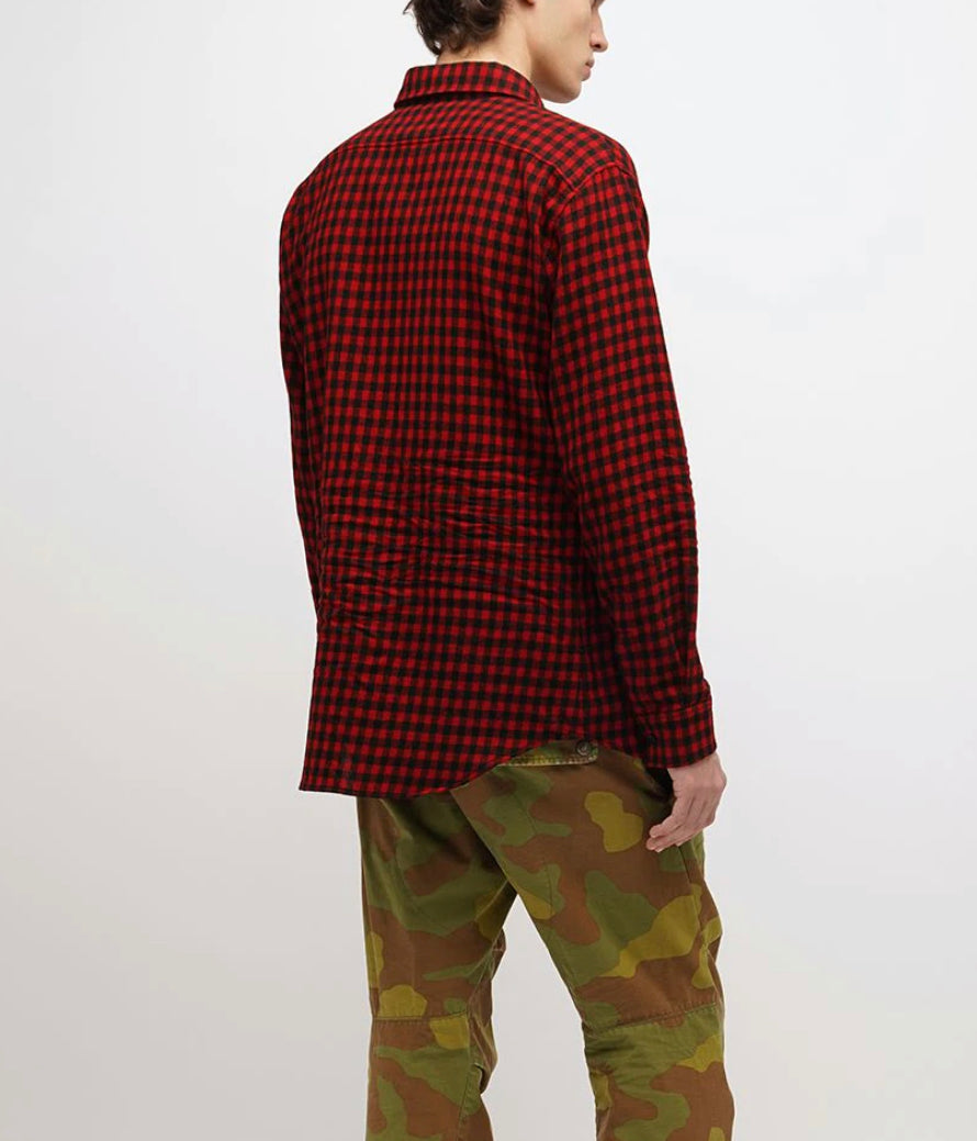 Dsquared2 camicia flanella scacchi — capo luxury d'archivio — IlBotteghino