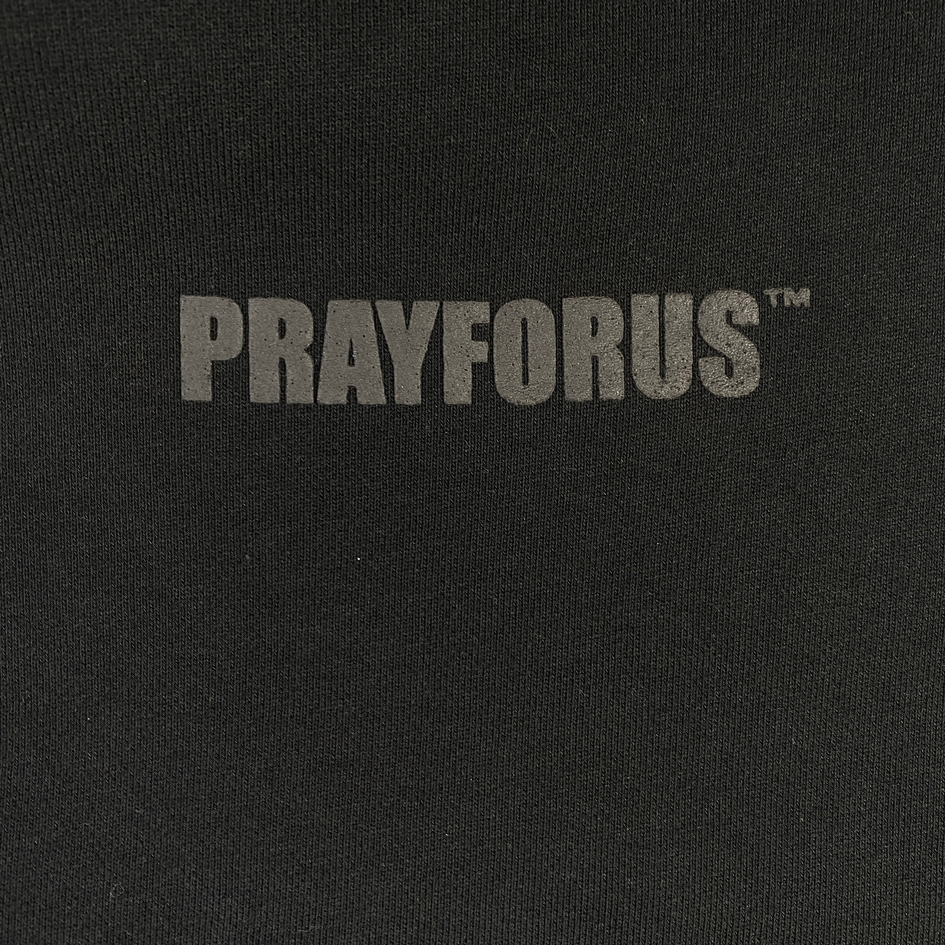 Pray for Us felpa nera — streetwear d'archivio — IlBotteghino