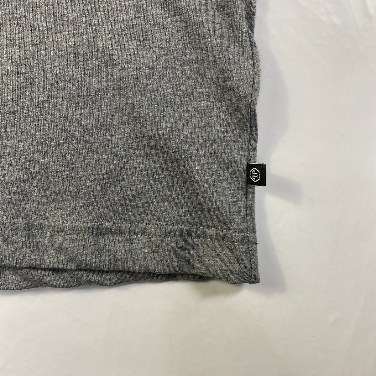 T-shirt Philipp Plein Money Maker grigia da uomo, dettaglio logo