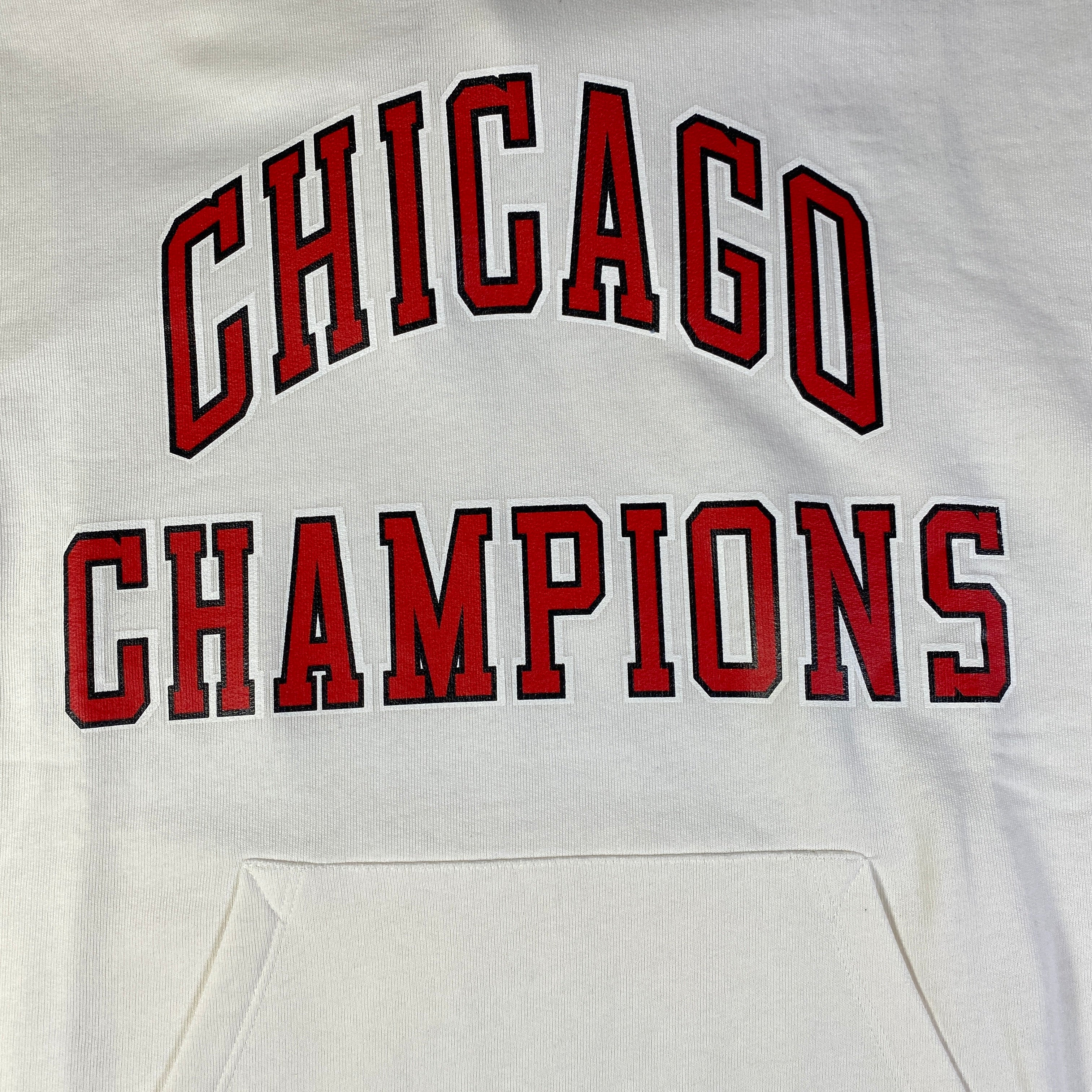 Ih Nom Uh Nit felpa bianca Chicago — streetwear italiano d'archivio — IlBotteghino