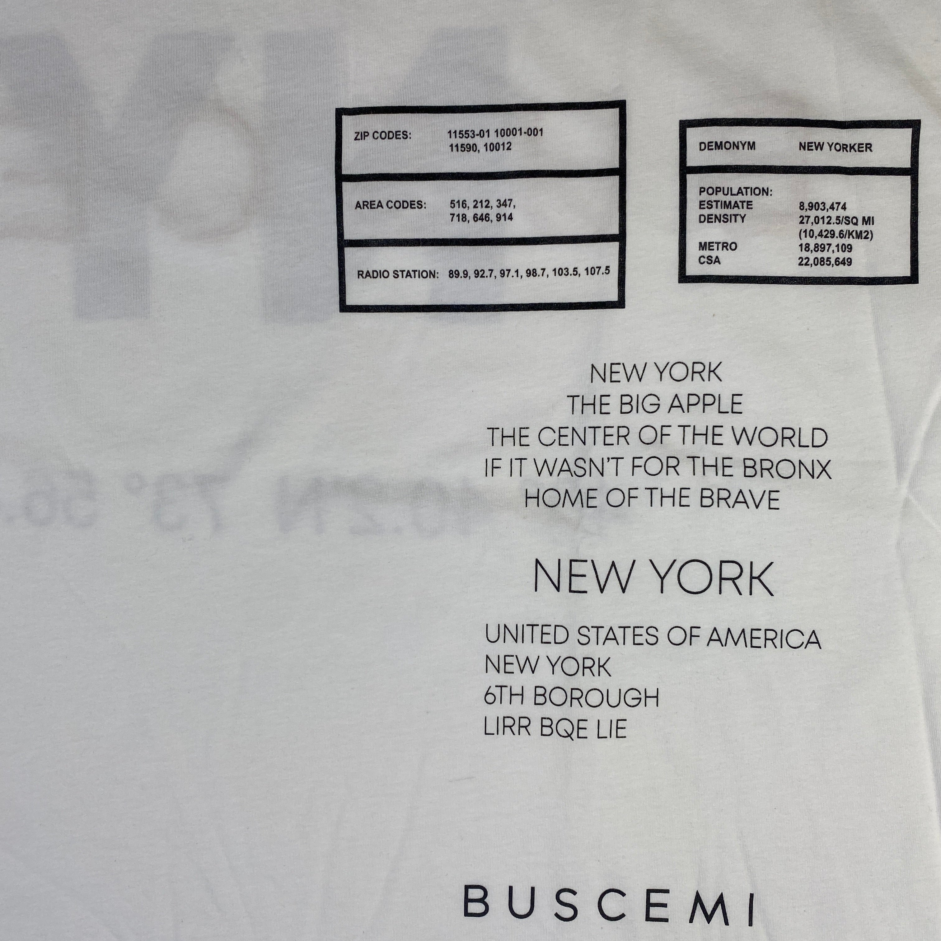 Buscemi t-shirt NY coordinate — streetwear newyorkese d'archivio — IlBotteghino