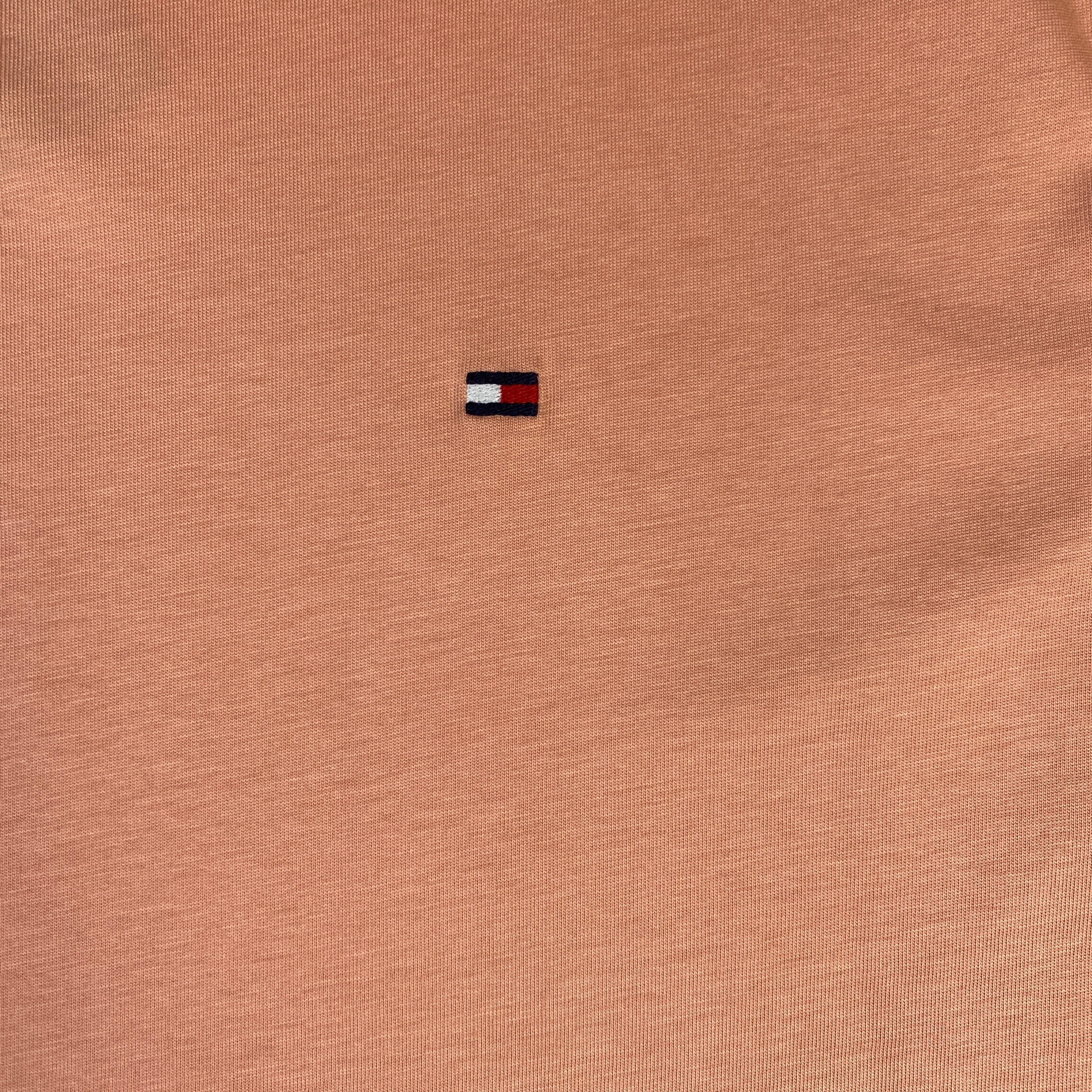 Tommy Hilfiger t-shirt rosa salmone — streetwear d'archivio — IlBotteghino