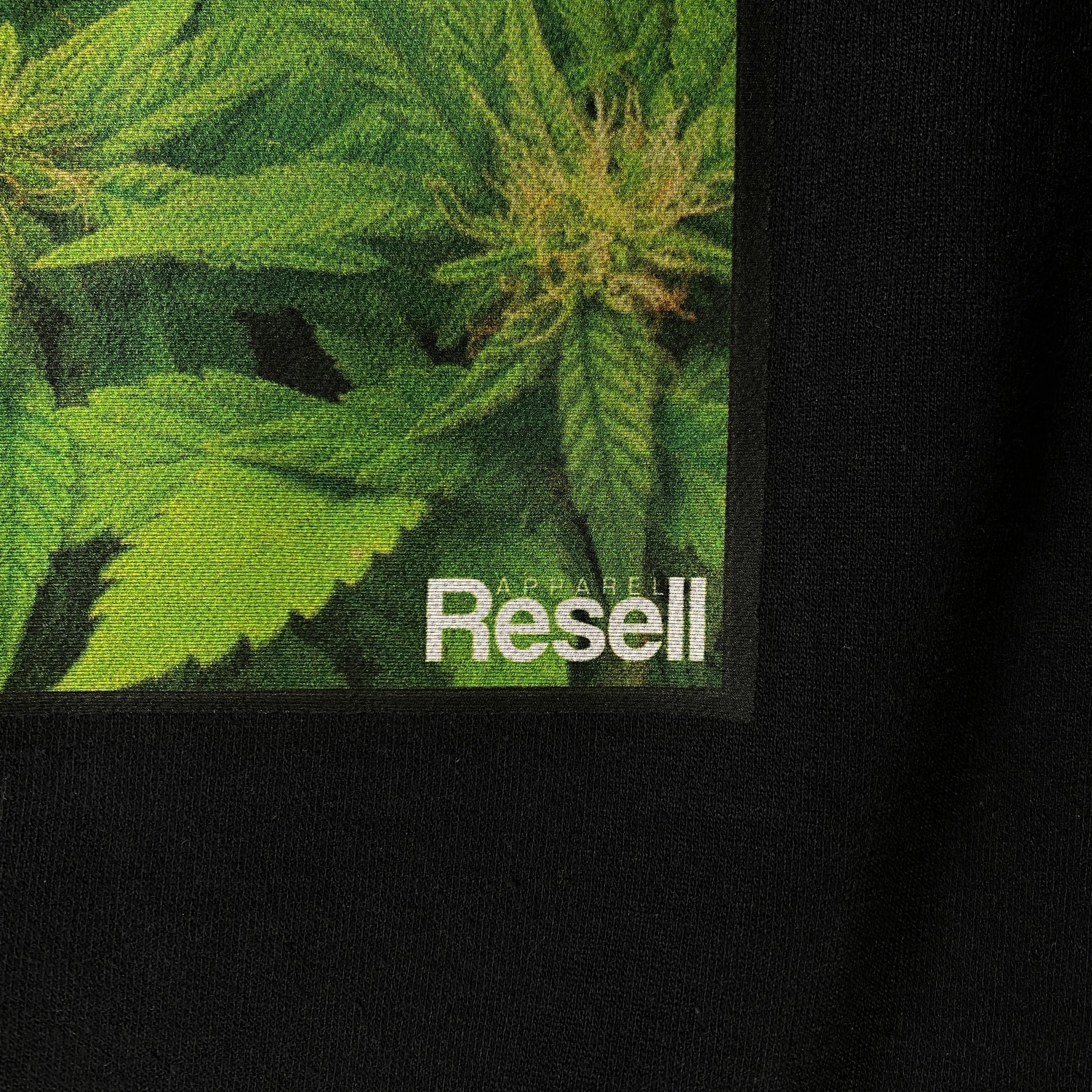 Resell felpa nera foglie — pezzo unico d'archivio — IlBotteghino