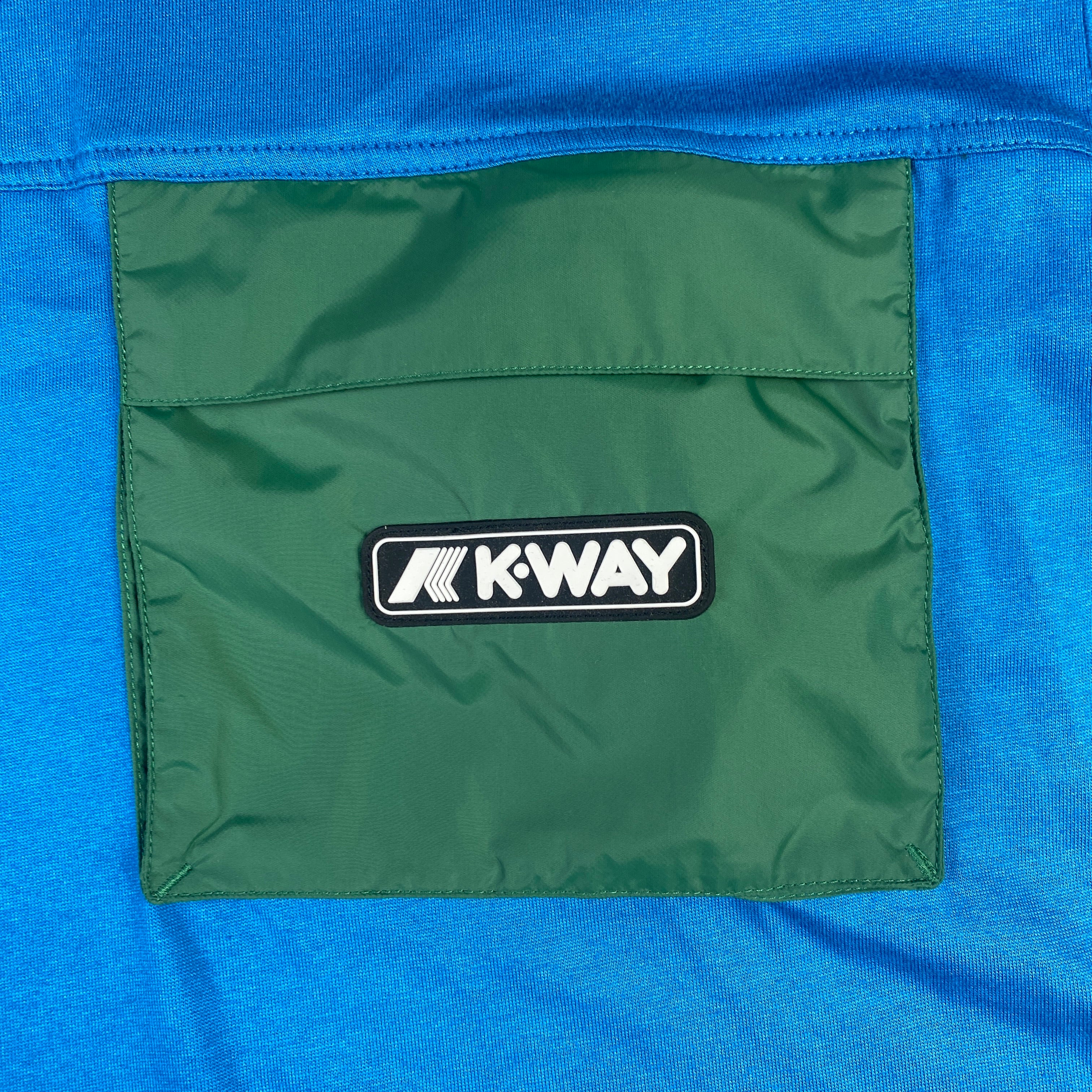 K-Way t-shirt blu taschino — streetwear d'archivio — IlBotteghino
