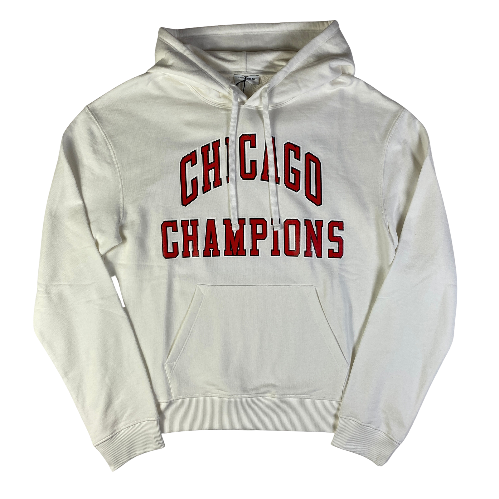 Felpa Ih Nom Uh Nit bianca con cappuccio stampa Chicago, taglia M — IlBotteghino