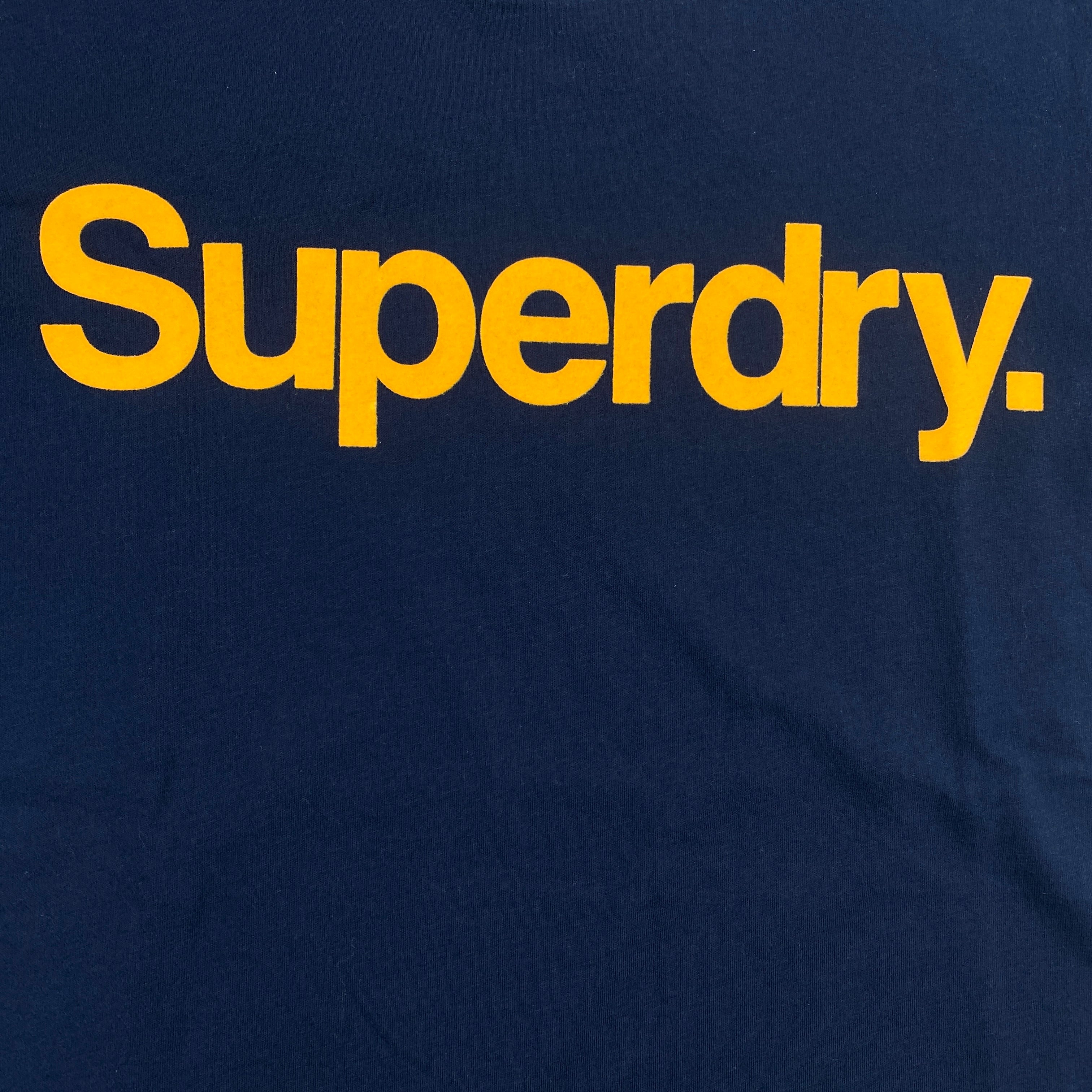 Superdry t-shirt blu — sportswear d'archivio — IlBotteghino