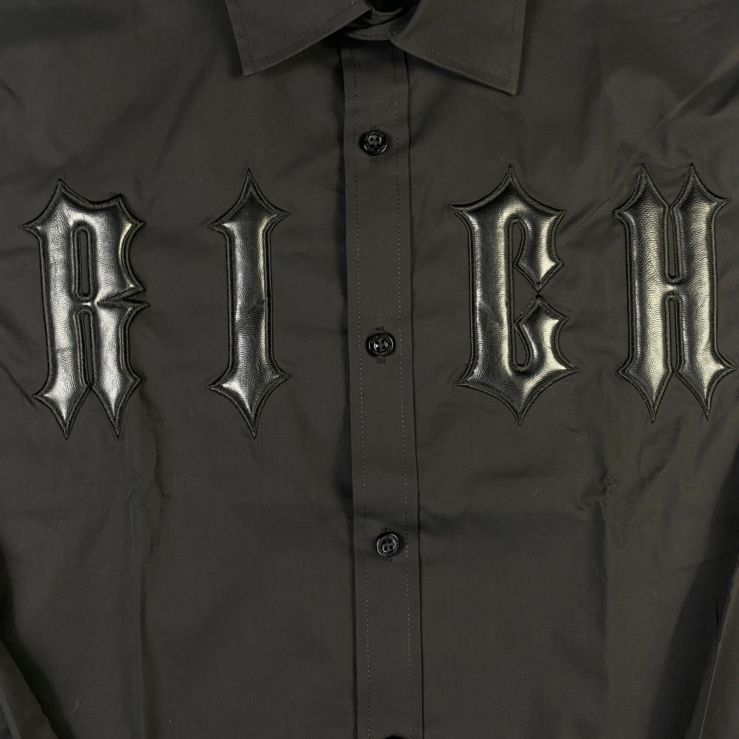 John Richmond camicia nera — streetwear d'archivio — IlBotteghino